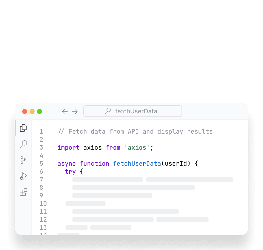 Code snippet showing javascript in app editor vscode